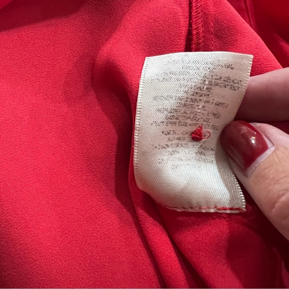 Anthropologie Maeve Top Blouse Marguerite Blouse Red Sleeveless Tank Tomato Lace - Picture 9 of 10